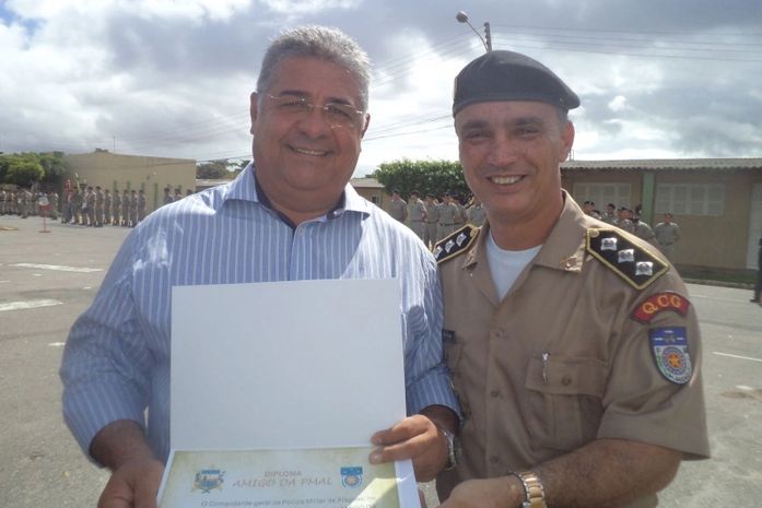 Prefeito George Clemente e o PM Galvão