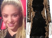 Shakira usa vestido justinho assinado por estilista brasileira