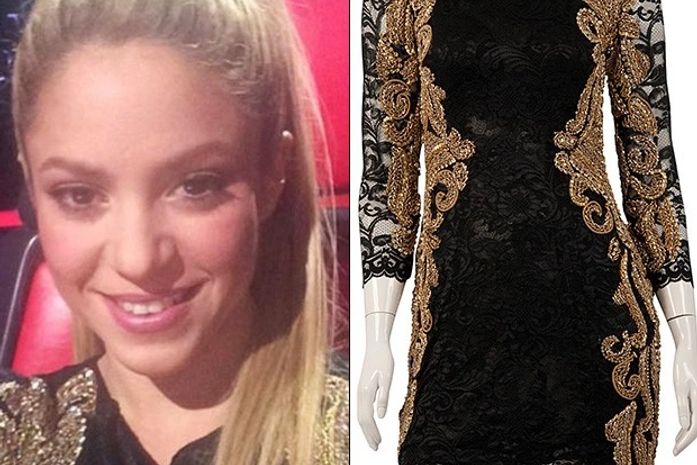 Shakira usa vestido justinho assinado por estilista brasileira