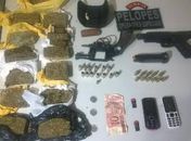 Menores são apreendidos com drogas e arma roubada de policial militar