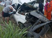 Uma pessoa morre e outra fica ferida em colisão frontal na BR-424