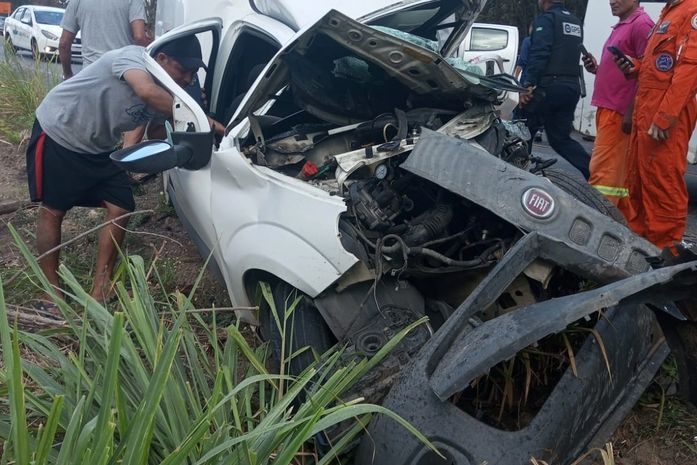 Uma pessoa morre e outra fica ferida em colisão frontal na BR-424