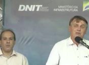 Bolsonaro durante a liberação de tráfego nova ponte sobre o Rio São Francisco