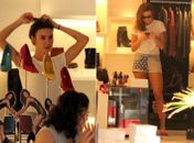 De shortinho, Thaila Ayala faz compras na zona sul do Rio de Janeiro