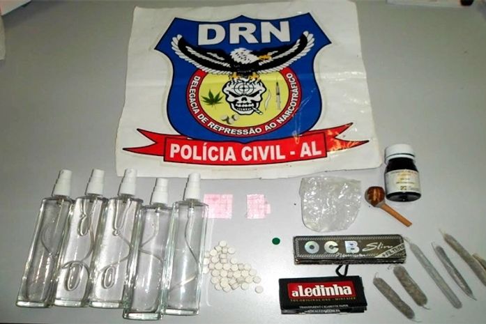 Material apreendido na Rave