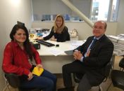 Marquinhos na sede do FNDE, nesta segunda-feira: 400 mil para Educação 