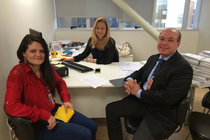 Marquinhos na sede do FNDE, nesta segunda-feira: 400 mil para Educação