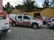 Viaturas durante operação em Marechal Deodoro 