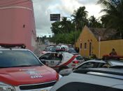 Viaturas durante operação em Marechal Deodoro 