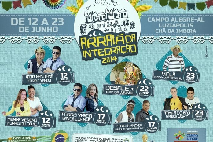 Prefeitura de Campo Alegre divulga programação do São João da Integração 2014