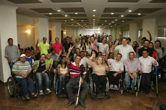 Renan Filho, Rosinha da Adefal e líderes das pessoas com deficiência em Alagoas