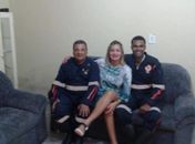 Secretária Vânia Marinho e membros da equipe do SAMU