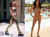 Aos 39 anos, Mel B. mostra corpão sarado de biquininho