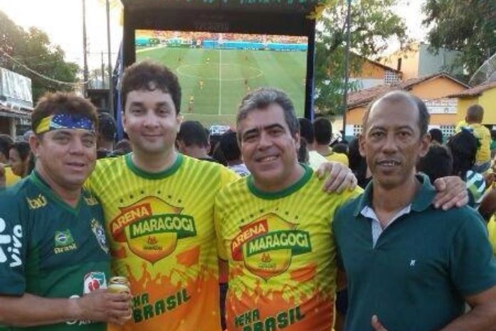 Secretário de Viação e Obras Marciano Jackson, Prefeito Henrique Madeira, Secretário de Educação Gino César e Secretário de Cultura Jacó Almeida