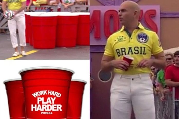 Rapper Pitbull repete look polêmico usado na abertura da Copa