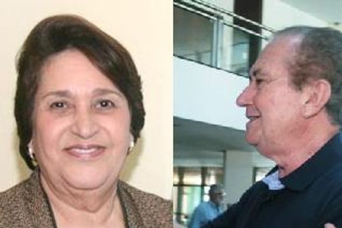 Renilde Bulhões (PTB) e o ex-prefeito de Arapiraca, Severino Leão (PMDB)