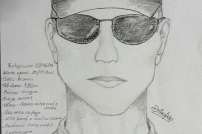 Retrato falado de acusado de estupro