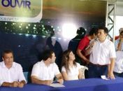 Alexandre Murta em ação durante encontro político com Renan Filho