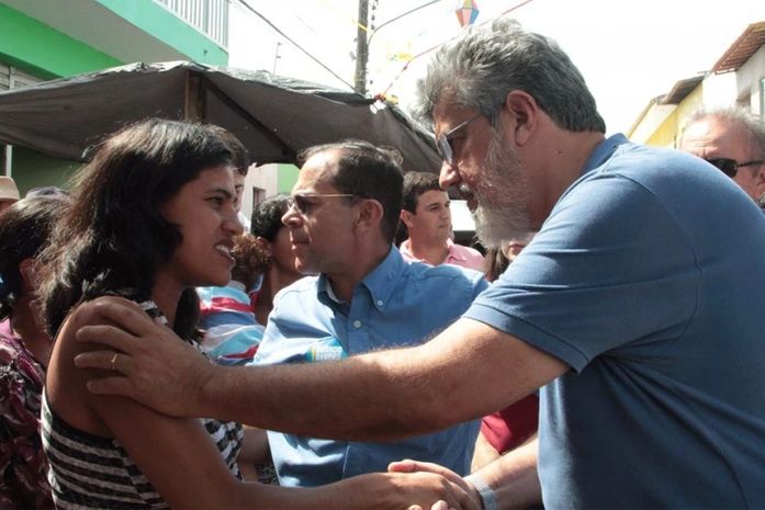 ET com Gilvan Barros na feira livre de Girau do Ponciano