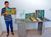 Artesão de Limoeiro de Anadia revela seu talento na  arte do entalhe em madeira e pintura em cerâmica