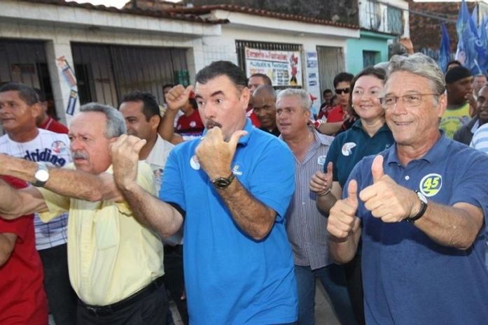 Biu de Lira, Cícero Almeida e Téo Vilela em caminhada em 2010