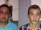 Leandro Monteiro Clemente, de azul, e Yago Fernandes Lima de Oliveira