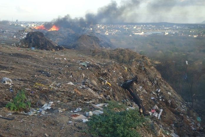 Lixão da cidade de Caicó, no Rio Grande do Norte, em foto de 21 de julho deste ano (Arquivo)