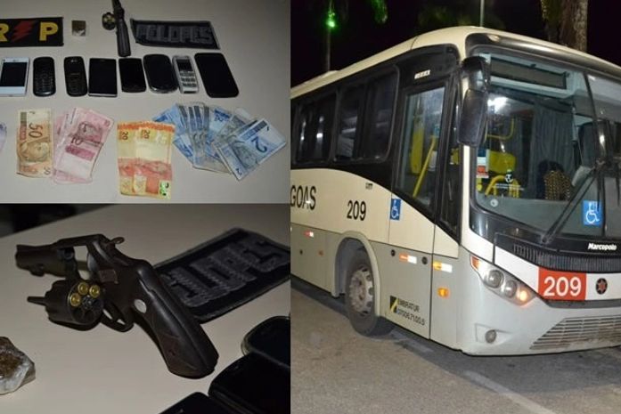 Ônibus foi assaltado na AL 220