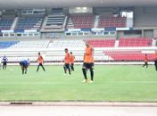 Treino do Santa Rita no estádio Rei Pelé
