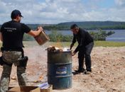Drogas foram incineradas na academia da PC no Pontal da Barra