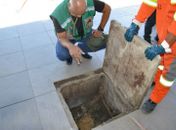 Fiscais descobrem esgoto clandestino na orla