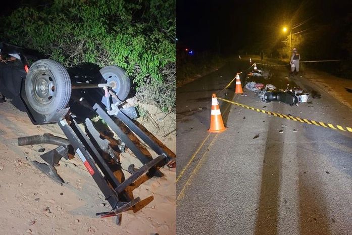 Motociclista morre após colidir com carro que rebocava jet ski, em Traipu