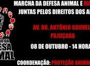 Marcha de Defesa Animal vai acontecer no dia 8 de outubro em Maceió