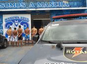 Sete suspeitos são detidos após apreensão de arma de fogo em sede da Mancha Azul