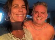 Glória Pires e Orlando Moraes curtem férias em Alagoas.