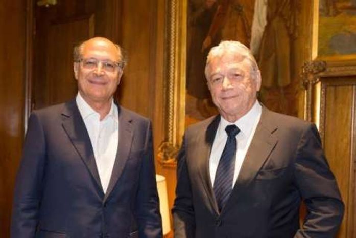 Geraldo Alckmin e Teotonio Vilela, em evento em São Paulo