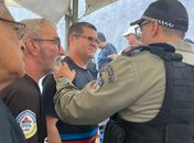 Tensão entre forças de segurança marca protesto de policiais civis em frente à Procuradoria-Geral