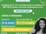 Olimpíada Nacional de Eficiência Energética abre inscrições para alunos da rede pública e particular de Alagoas do 8º e do 9º ano