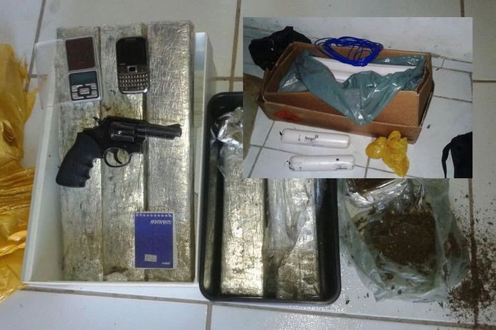 Material apreendido pela polícia (Foto: Alagoasweb)