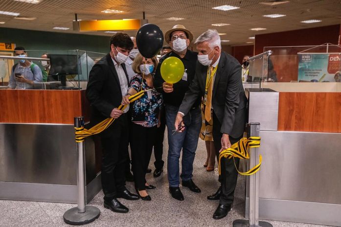 Gilberto Gonçalves participa de voo inaugural do grupo Itapemirim no Aeroporto de Rio Largo