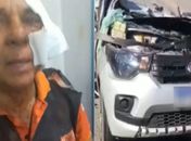 Motorista de carro esmagado por caminhão em Rio Largo agradece após sobreviver: “Deus é bom”