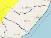 Alerta amarelo: Inmet sinaliza baixa umidade em sete cidades do Sertão Alagoano