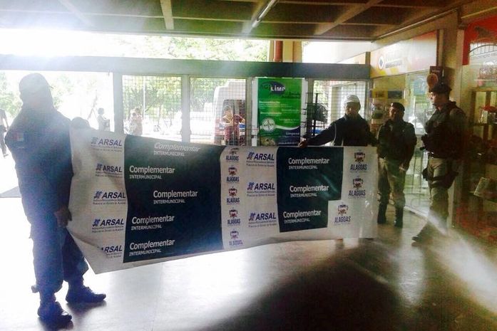 Faixa apreendida pela polícia