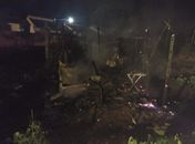 Barracas ficaram destruídas