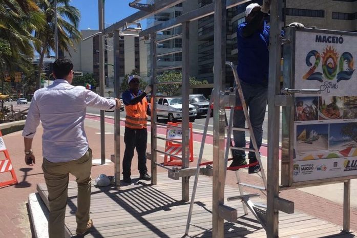 Estações de ginástica da orla passam por manutenção