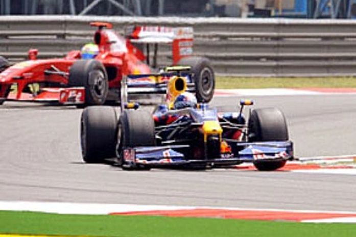 Vettel sai na frente no GP da China. Foto: G1