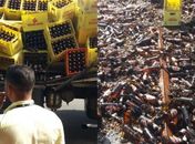 Caminhão de cerveja tomba em AL