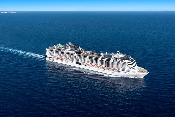 O MSC Grandiosa chegará em Maceió dia 18 novembro.