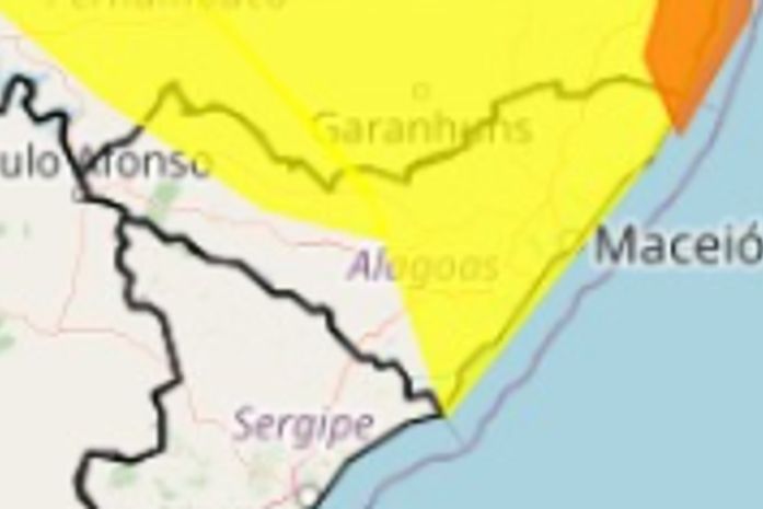Inmet divulga novo alerta de chuvas para 17 municípios alagoanos; veja a lista