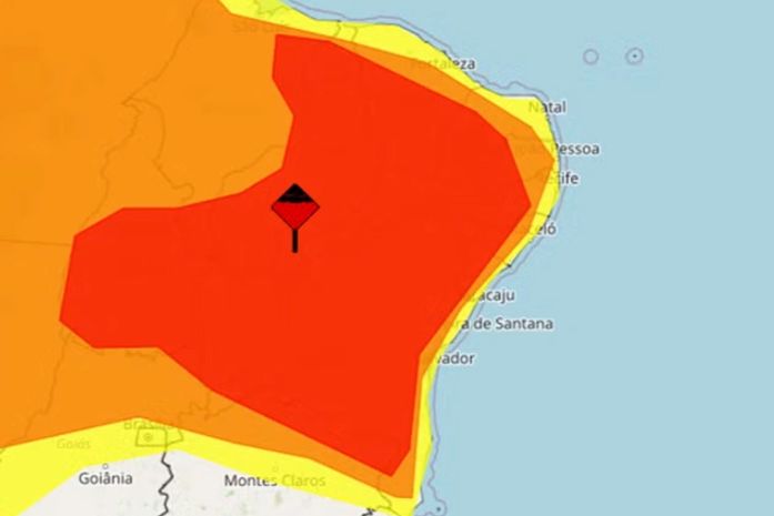 Inmet coloca todo o estado de Alagoas sob alerta de chuvas; municípios do Sertão estão em “grande perigo”